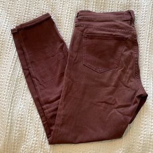 Madewell Size 27 Skinny Skinny Maroon Denim